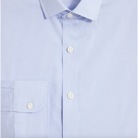J.Crew Slim Performance Dress Shirt Classic Blue Eoe Cotton Blend Large NWT - Picture 5 of 13
